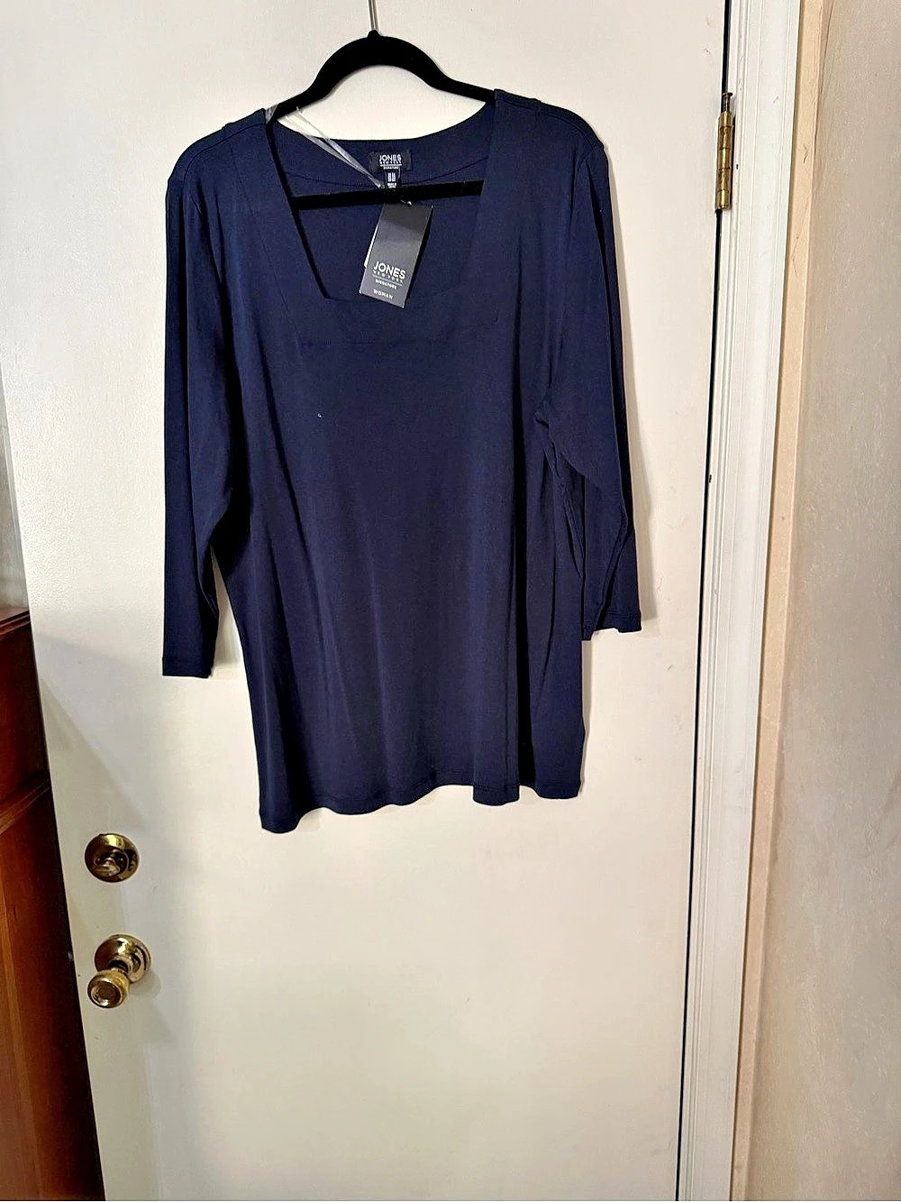 Jones New York Signature Long Sleeve Top in Blue Size 3X NWT